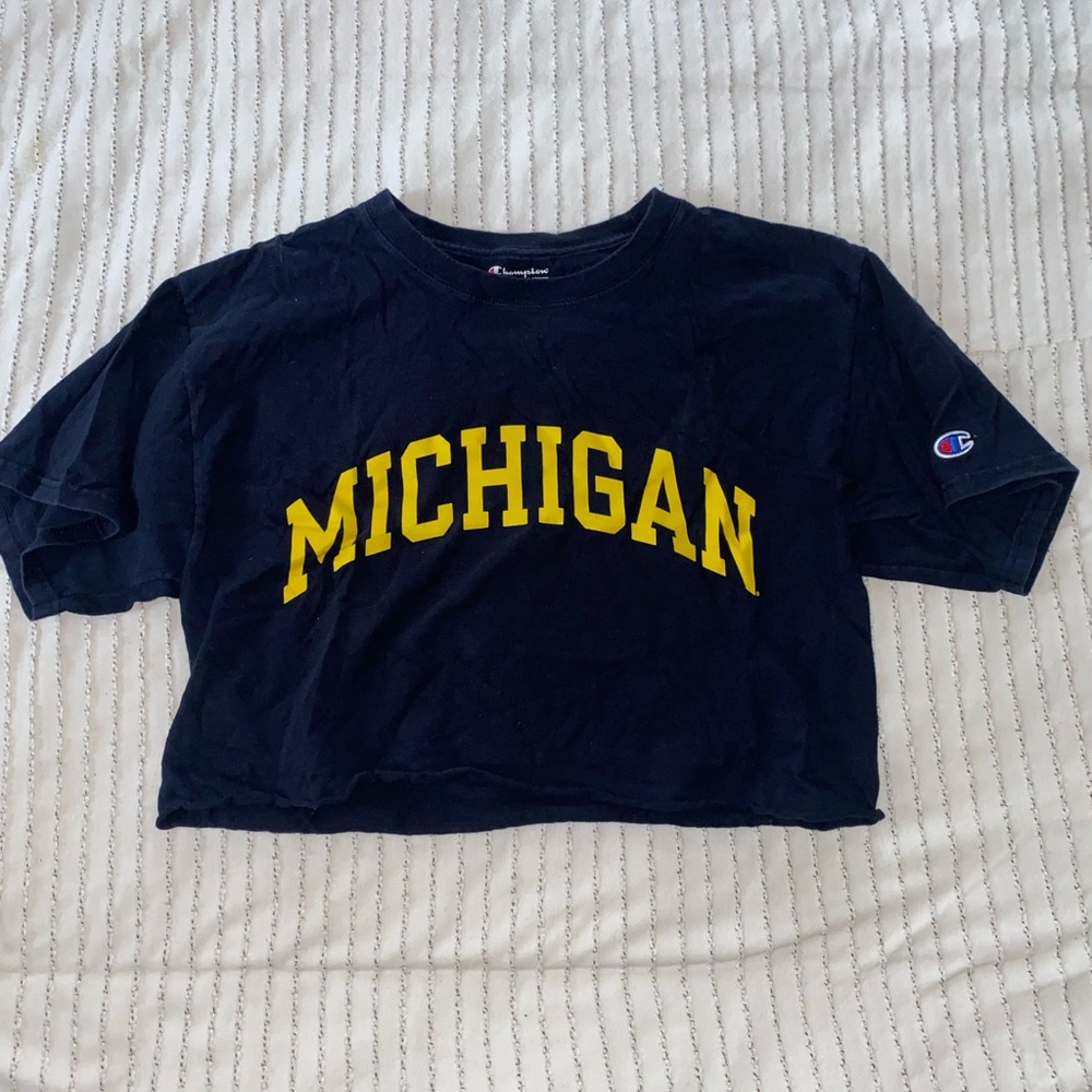 Cropped Michigan champion t-shirt